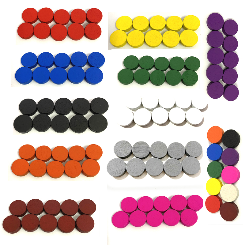 Board Game Loop - 50 piezas 15*5MM 11 colores discos